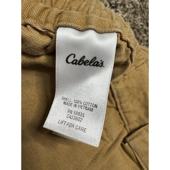 Cabelas Shorts Mens 36 Tan Duck Canvas Trail Cargo Outdoors Hiking Camping - Picture 8 of 10